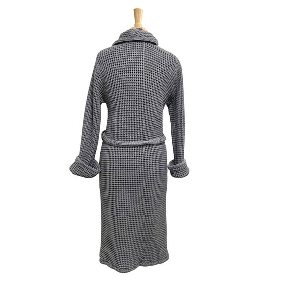 Brooklinen Dreamweave Waffle Robe 100% Turkish Cotton Gray Unisex size Large - Picture 4 of 7